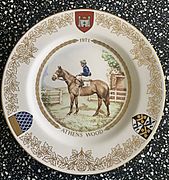 Spode plate of St Leger winner Athens Wood