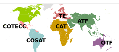 World Map ITF Regions Since 2022 March