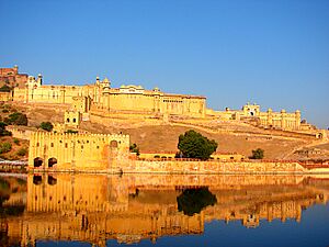 Amber Palace on Hill, Amber, Jaipur, Rajasthan, India