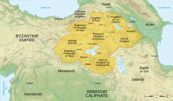 Bagratuni Armenia and other medieval Armenian kingdoms c. 1000