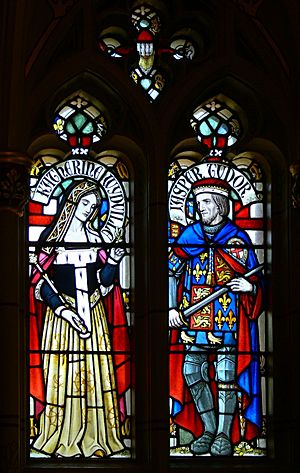 Cardiff castle - Eingangshalle 1b Erkerfenster.jpg