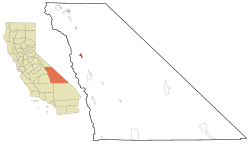 Location in Inyo County and the state of California