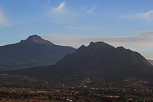 La Malinche y Cuatlapanga al atardecer