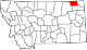 State map highlighting Daniels County