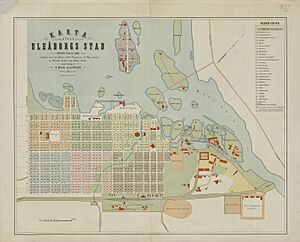 Map of Oulu in 1886