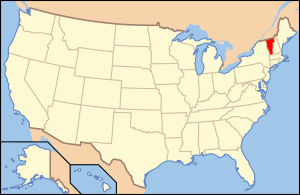 Map of USA VT