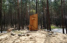 Monument to the Memory of the Holocaust of the Romani (Gypsies), Borzęcin village, Brzesko County, Lesser Poland Voivodeship, Poland