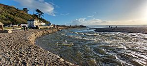 Seaton Beach after heavy rainfall