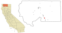 Location in Siskiyou County and the state of California