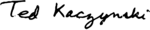 Theodore Kaczynski signature.svg