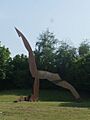 View of a sculpture in the middle of the roundabout at Leamouth (geograph 4984238) (cropped).jpg