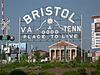 Bristol Virginia-Tennessee Slogan Sign