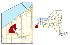 Location within Chautauqua County and New York