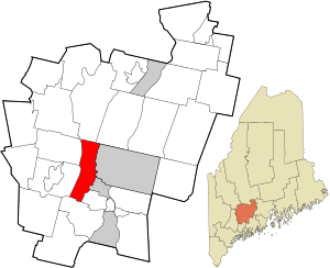 Location in Kennebec County and the state of Maine.