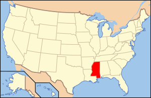 Map of USA MS