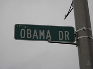 Obama Drive street sign