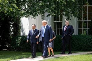 Outside the Oval Office with the North Korea Delegation2