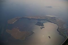 Santorini view from plane