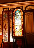 Spiderweb stained glass Winchester Mystery House