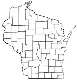 Location of LeRoy, Wisconsin
