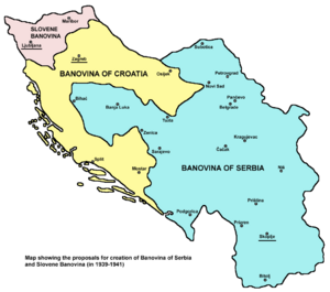 Yugoslavia proposed banovinas 1939 1941