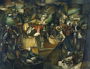 Albert Gleizes, 1912, Le Dépiquage des Moissons, Harvest Threshing, oil on canvas, 269 x 353 cm, National Museum of Western Art, Tokyo, Japan