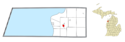 Location within Benzie County