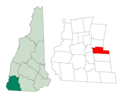 Location in Cheshire County, New Hampshire