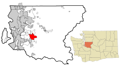 Location of Hobart, Washington