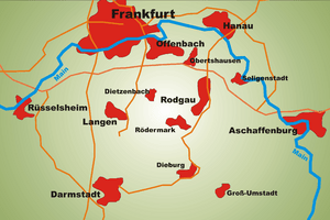 Lage von Rodgau