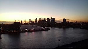 London at twilight