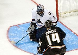 Roberto Luongo and Chris Kunitz