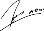 Signature of Son Tung MTP.svg