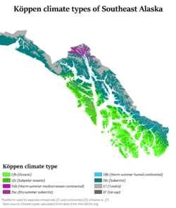 Southeast Alaska Köppen