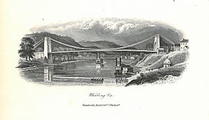 Wheeling Suspension Bridge Lithograph