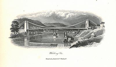 Wheeling Suspension Bridge Lithograph