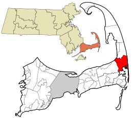 Location in Barnstable County and the state of Massachusetts.