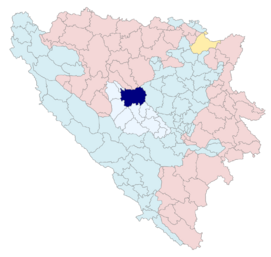 BiH municipality location Travnik