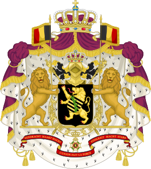 Coat of Arms of the King of the Belgians.svg