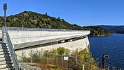 Crystal Springs Reservoir at dam