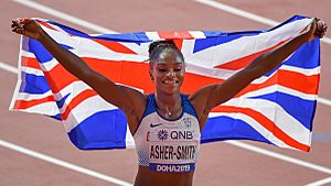 Dina Asher-Smith at Doha 2019