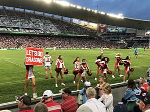 Dragons cheerleaders