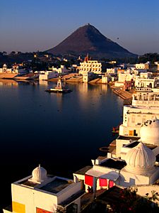 Ghats at Pushkar lake, Rajasthan