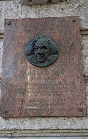 György Faludy's memorial plaque