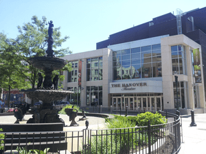 Hanover Theatre and Nearby Fountain