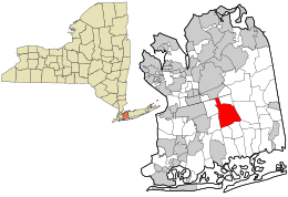 Location in Nassau County and the state of New York.