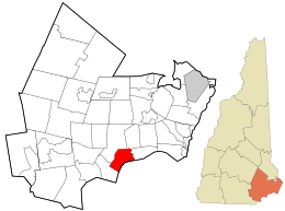 Location in Rockingham County and the state of New Hampshire.