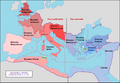 Roman Empire with dioceses in 300 AD