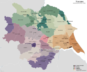 Yorkshire Administrative Map 1832