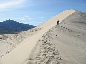 Hiking Kelso Dunes ridge